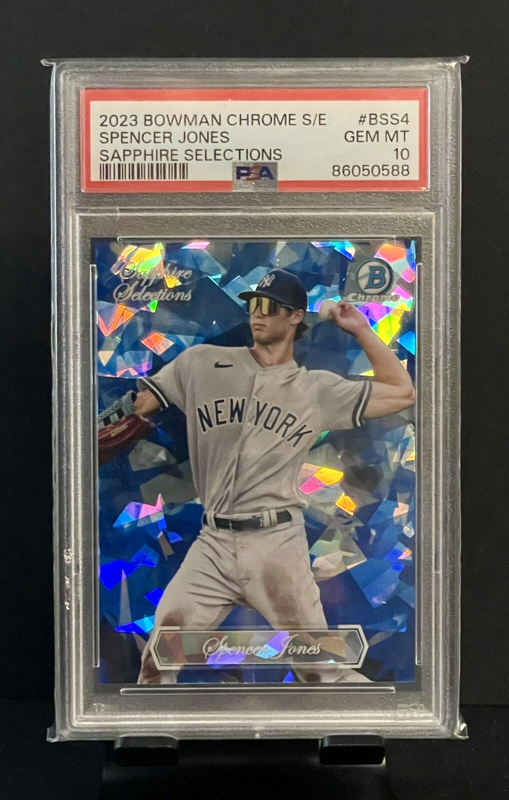 2023 Bowman Chrome Sapphire Selections Spencer Jones PSA 10 GEM Mint BSS-4