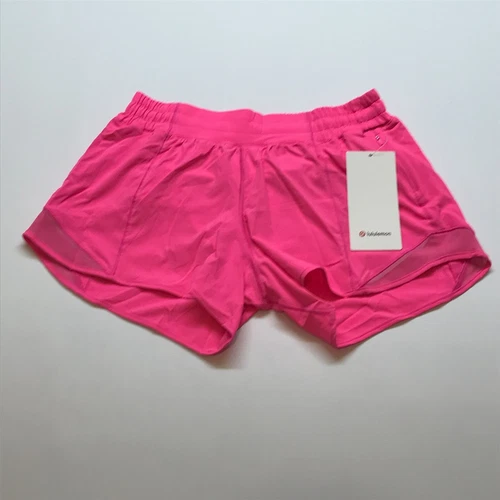 NEW LULULEMON Hotty Hot 4" LR Short 8 Pink Highlight