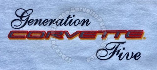 T-Shirt Medium 1997-2004 C5 Generation Five Corvette weiß Ausverkauf - Bild 2 von 2