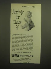 1959 F.A.O. Schwarz Baby Bumpkins Doll Ad - Anybody for Chess?