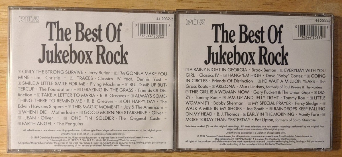 【中古】 Jukebox Hits 1969 The Best of Jukebox Rock-1969 Vol. 1 & 2 CD | eBay
