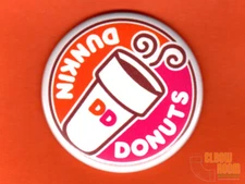 One 2.25" round Dunkin' Donuts fridge/locker magnet 