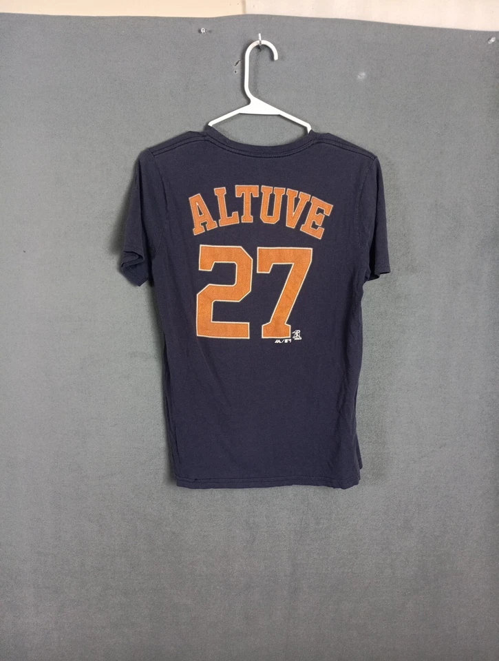 Houston Astros Size L 14-16 T Shirt Short Sleeve Navy, Altube 22 Majestic Brand - Image 2 of 4