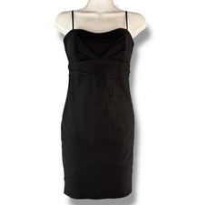 Y2K 90's Ruby Rox Little Black Dress Mini Bandage Zip Up Size M Above Knee