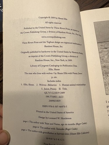 The Man Who Lives With Wolves Shaun Ellis Autobiography - Picture 3 of 5