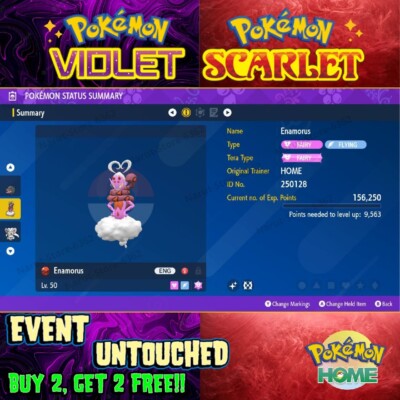 Enamorus Shiny Home Event Legend Arceus Pokédex  Pokémon Scarlet & Violet
