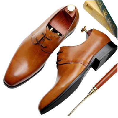 Men Real Leather Business Shoes Oxfords 