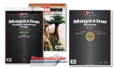 1000 BCW Magazine Bags And Boards Resealable Acid Free - Archival