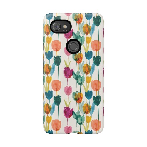 Watercolor Tulip Phone Case - Vibrant Floral Spring Design, Artistic Aqua Terra - Picture 120 of 177