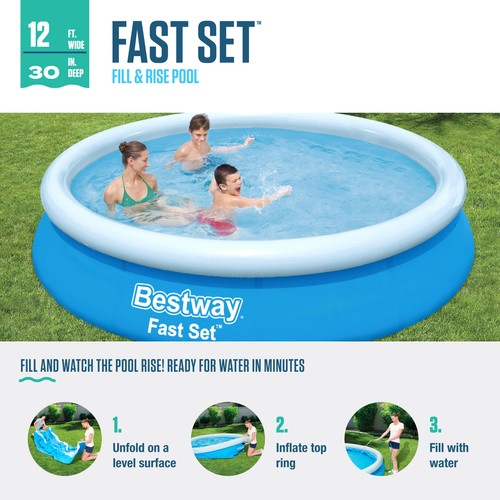 Bestway Fast Set Inflatable Above Ground Swimming Pool w/ Filter Pump - Picture 18 of 38