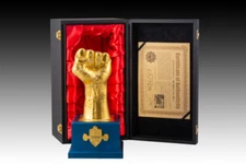 Manny Pacquiao Fist Metal Statue Official Pacquiao Model 24K Gold-Plating Only 7