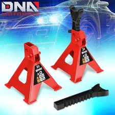 10.8"-15.7" Adjustable Height 3 Ton/6600lbs Car Lifting Jack Stand Red 2Pcs