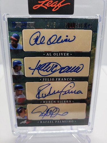 2025 Leaf Seasons In The Sun Oliver Franco Sierra Palmeiro Quad Auto 4/5