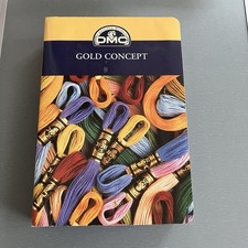 Vintage DMC Gold Concept Embroidery Skeins & Storage Box Organiser Case Bundle