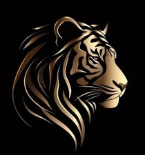 Gold Tiger Head Car Sticker 13cm Vinyl Decal For Window Bumper Laptop Wall Art