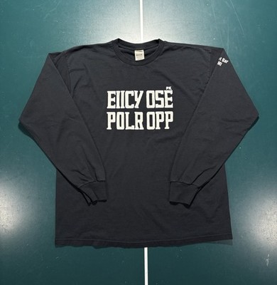 Vintage EIICY OSE POLAR OPP Long Sleeve T Shirt Men XL F**k Off Black Grunge 90s