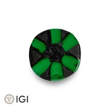 Esmeralda Trapiche Colombiana Certificada IGI 1,94 Ct. Natural REDONDA Grado Coleccionista
