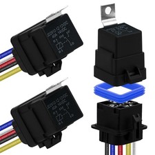 5-PIN SPDT Car Marine Relay - Automotive Waterproof with Harness Set, 12V 40/30A