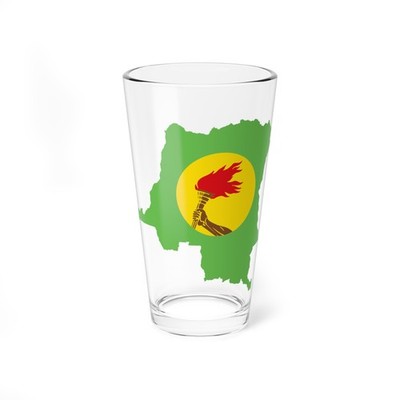Flag map of Zaire 1971-1997 (Congo) Pint Glass 16oz