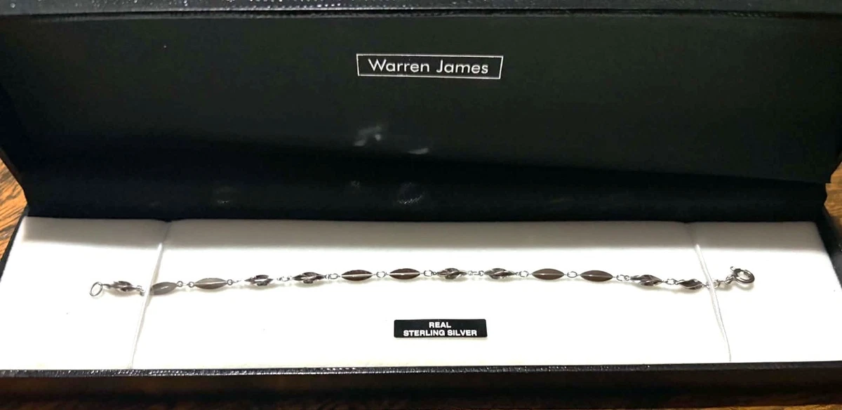 Sterling Silber Warren James Oval Gliederkette Armband Verpackt Neu