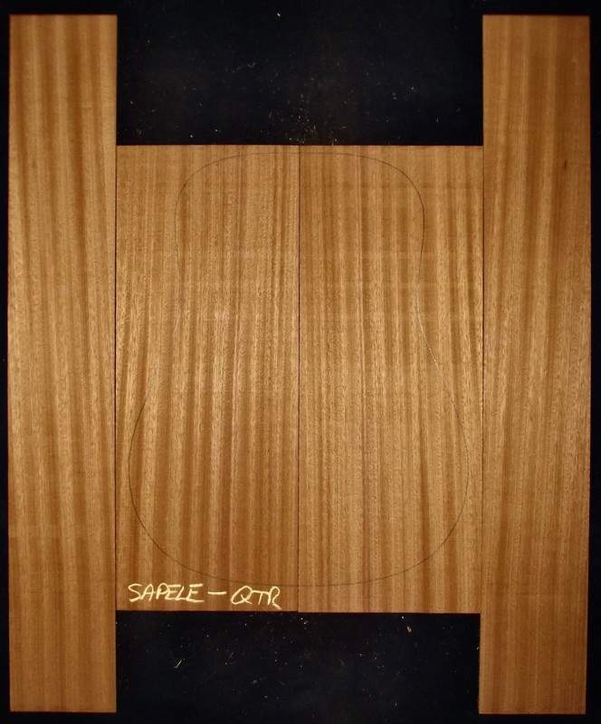 Guitar Luthier Tonewood FIGURED SAPELE Acoustic backs sides SET