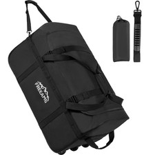 120L Foldable Rolling Duffel Bag with 3 Wheels And Handle, 30 inch Large Trav...