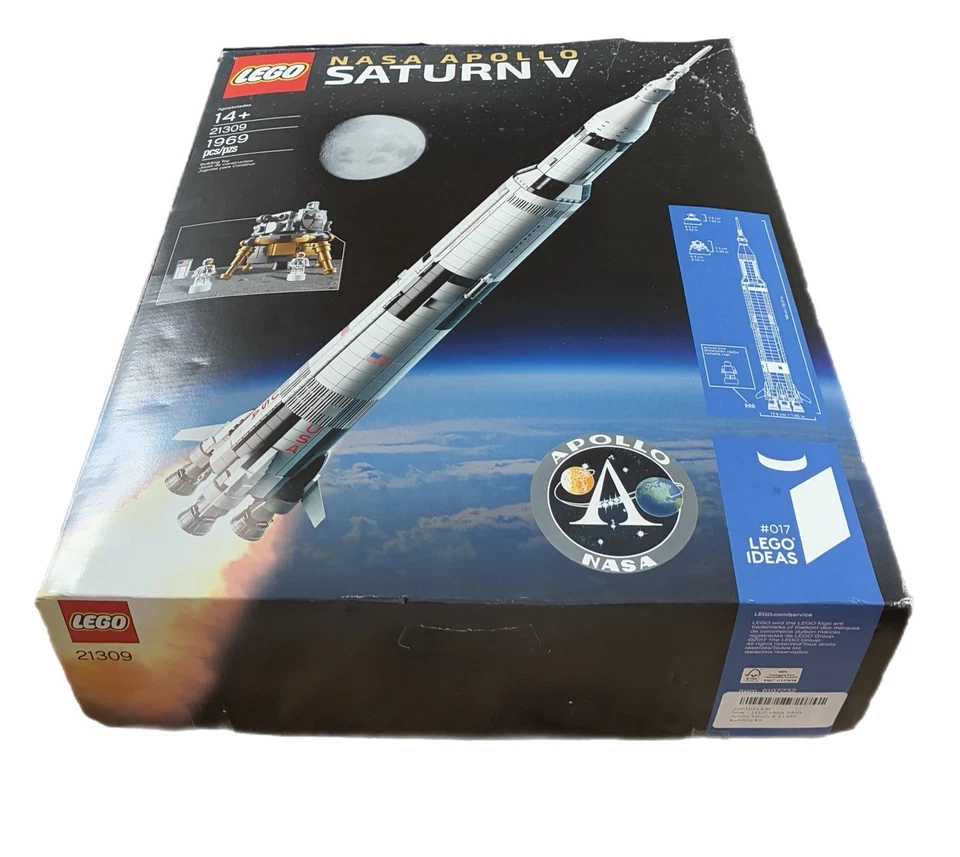LEGO Ideas NASA Apollo Saturn V 21309 New Sealed Box Retired Set - Image 3 of 4