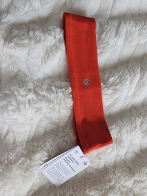 NWT Lululemon Fly Away Tamer Headband Solar Orange Sold Out 