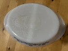 Vintage Glasbake Blue Cornflower Milk Glass Divided Serving Dish