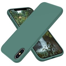 Compatible with iPhone X Case,Ultra Slim Fit iPhone Xs Case Liquid Pine Green