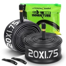 2 Pack 20/26x1.75/2.125 Bike Tube with 35mm Schrader Valve, Butyl 20/26x1.95 