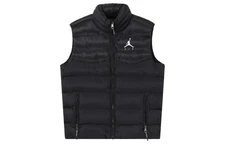 Jordan Solid Color Print Logo Zip Vest