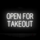 SpellBrite Open For Takeout Sign | Neon Sign Look, Led Light | 29.3" x 15.0"