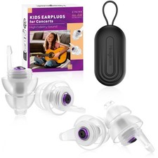 Kids Earplugs 2 Pairs - High Fidelity Noise Reduction 23dB for Concerts