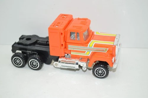 Vintage 1984 Bandai Gobots Gobot STAKS stacks Transformer Orange Semi Truck