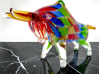 Tolle 34 cm Murano Kunst Glas Freiform Skulptur Wohlstand Pezzato