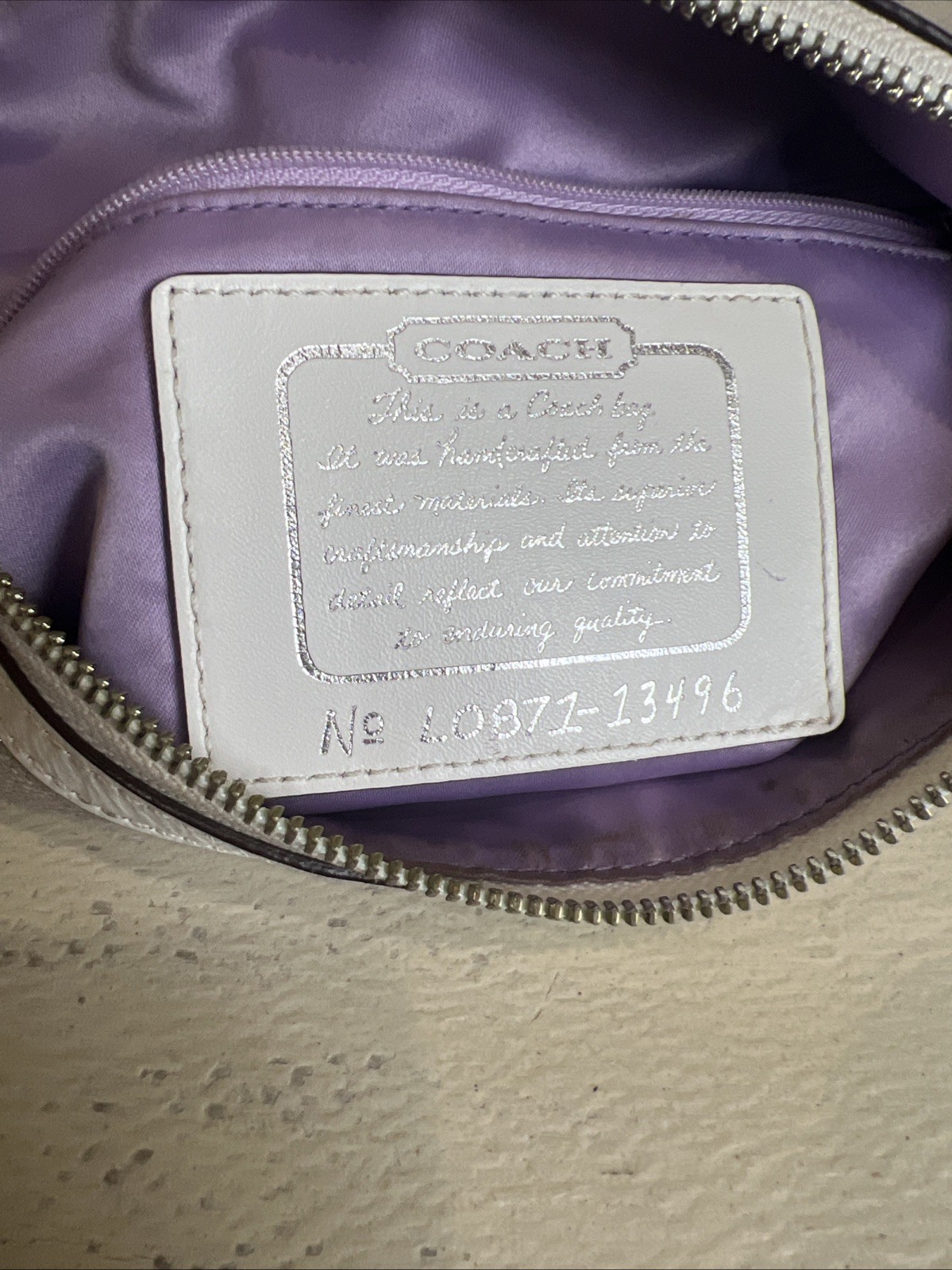 COACH (2008) GRAY WHITE Silver Patchwork  CROSSBO… - image 8