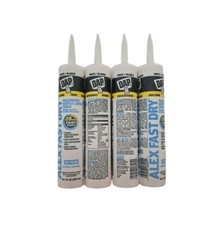 4 Tubes Dap Alex Fast Dry 10.1 oz White Siliconized Acrylic Latex Caulk 50yr