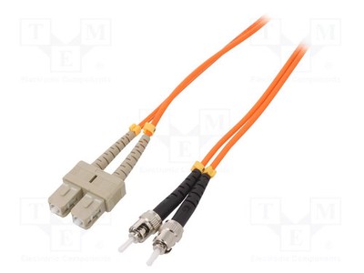 OM2 SC/UPC,ST/UPC LWL-Patchkabel orange ØLeitg: 3mm LSZH