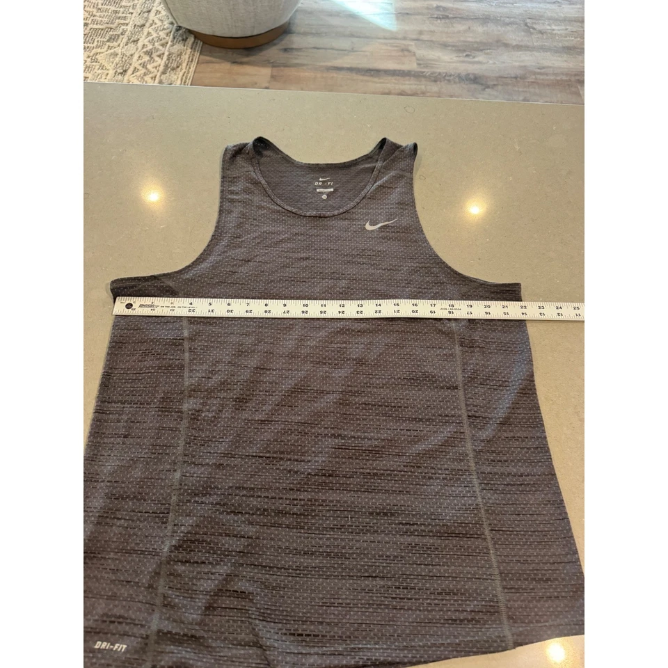 Camiseta sin mangas Nike Dri Fit para hombre XL gris entrenamiento atlético correr gimnasio sin mangas Foto 2 de 4