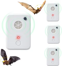 4 Pack Ultrasonic Bat Repellent for Attic Porch House, Bat Deterrent Devices Out
