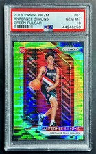 2018-19 Panini Prizm ANFERNEE SIMONS #1/25 Green Pulsar Rookie PSA 10 Gem Mint