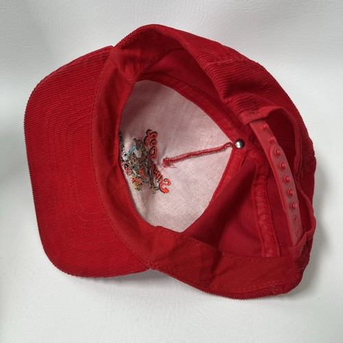 Vintage Salty Dog Daytona Beach Hat Red Corduroy Made In USA - Picture 11 of 12