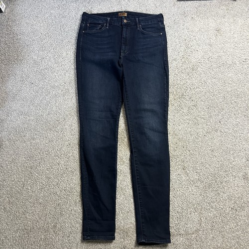 Mother Jeans Womens 31 Blue High Waisted Looker Dark Wash Coffee Tea Me Denim