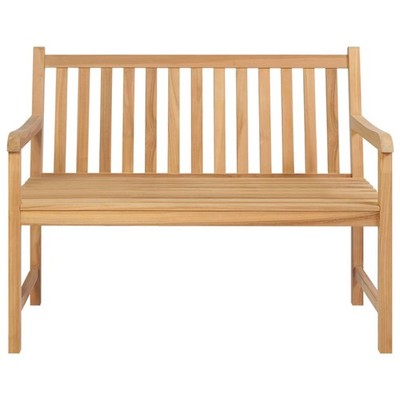 Outdoor Patio Bench Garden Front Porch Chair Bench Solid Wood Teak vidaXL