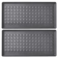 2x Black Multi-Purpose Boot Tray Muddy Dirt Shoe Mat For Indoor Outdoor 71x35x3