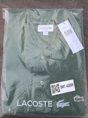 Lacoste Herren Classic Fit Klassisches Poloshirt Crocodile Hellblau Gr 9 / 4 XL