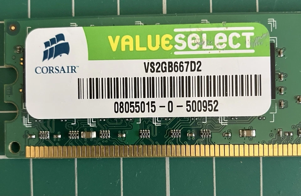 Corsair Value 2GB DDR2-667 PC5300 DIMM MEMORY RAM MODULE VS2GB667D2 - Image 2 of 3