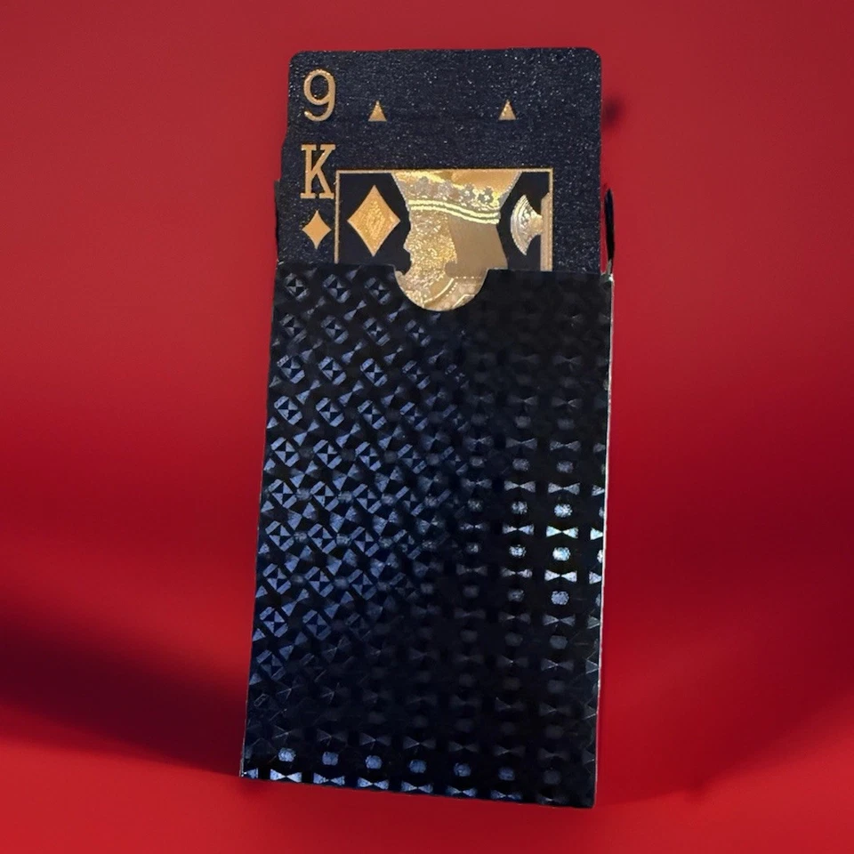 Black Diamond Professional Plastic Waterproof Playing Card Decks Poker Game Card - Image 3 of 4