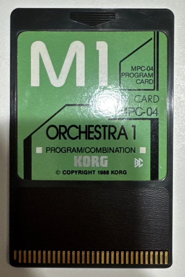 Korg M1 ORCHESTRA 1 MPC-04 Program Card & MSC-04 PCM Card EXC Condition 1988 - Image 2 of 4